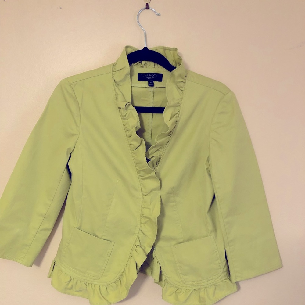 Long sleeve lime green Talbots jacket